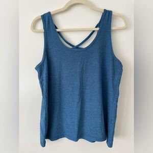 Beyond Yoga Spacedye Crossback Tank in Blue, Size M